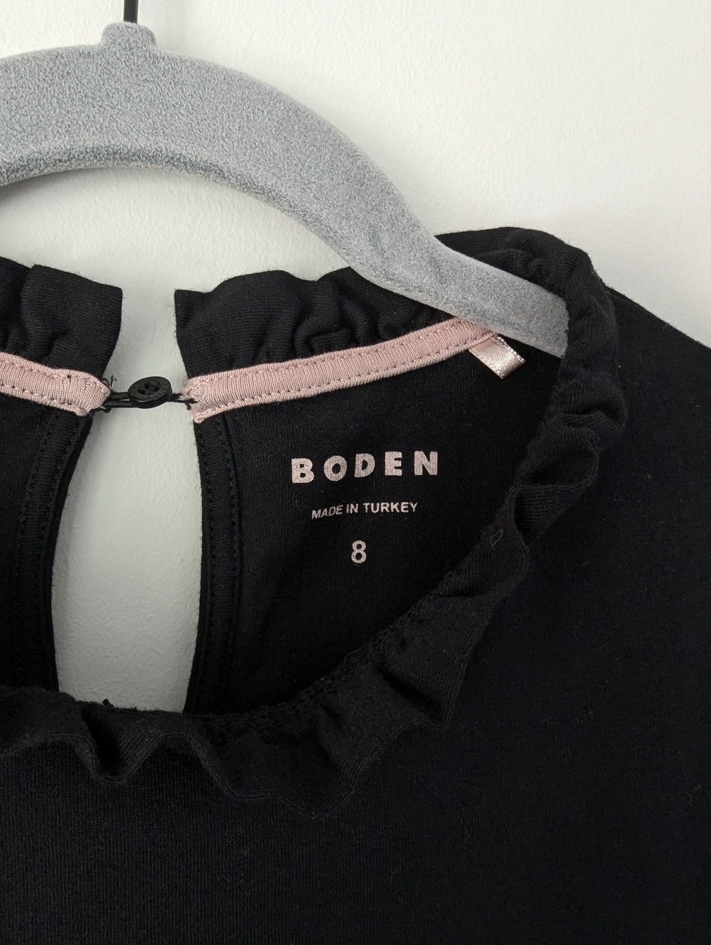 Boden Supersoft Frill Detail Top Long Sleeve Slim Fit Cotton Modal - Picture 5 of 13